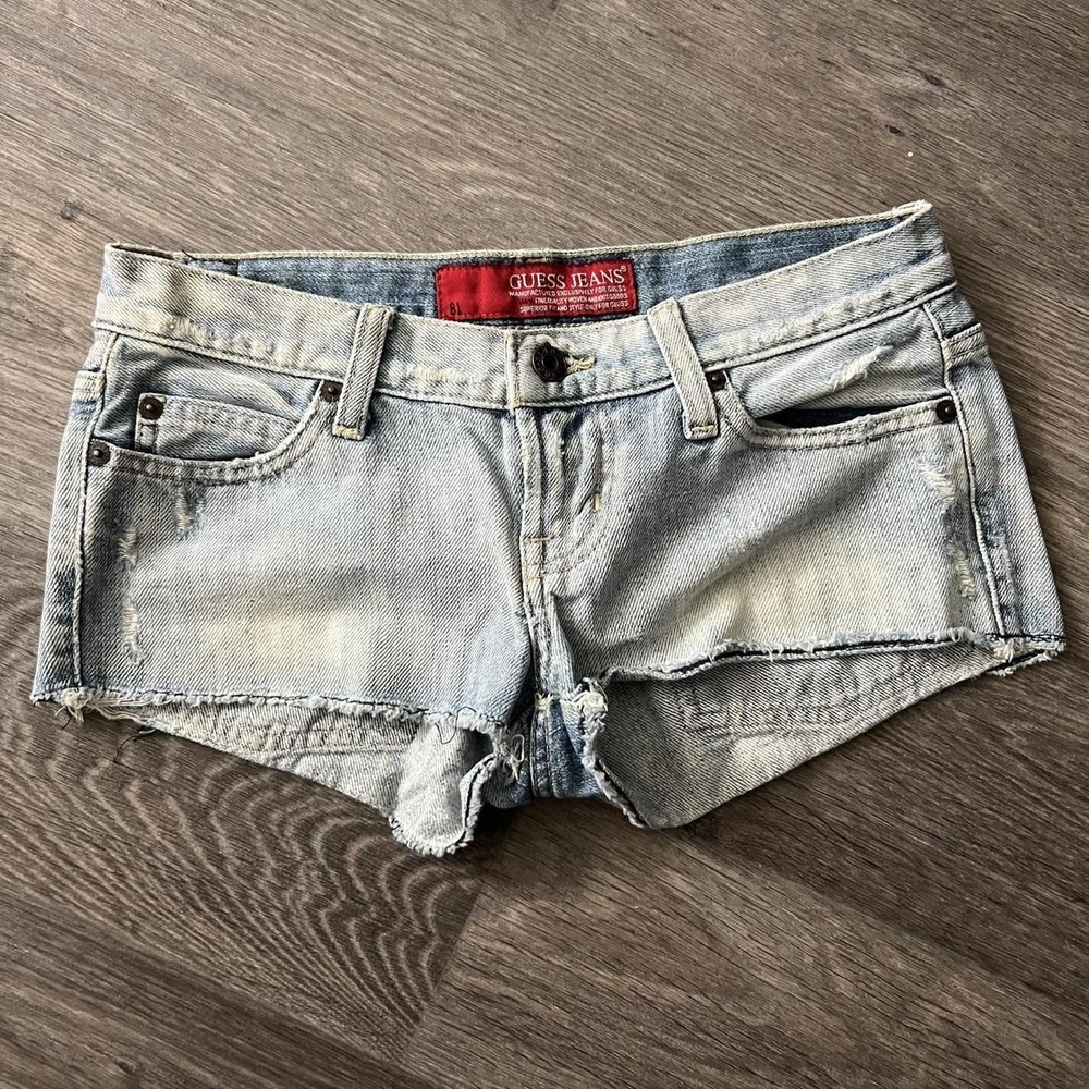 y2k low rise mini shorts Guess denim shorts
